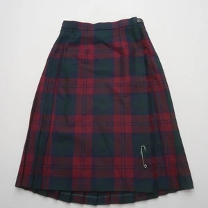 Falda de Lana James Pringle Weavers 12 Cuadros Lápiz Midi Plisado Hecha en Escocia - Imagen 1 de 7