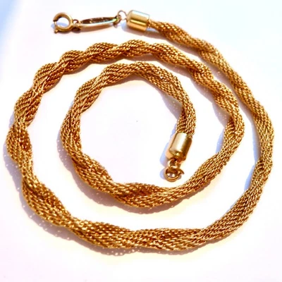 Collar de malla Whiting & Davis tono dorado Foto 1 de 4