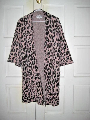 Cárdigan Suéter Chaqueta Estampado Animal Largo Frente Abierto Tejido WILDFOX Talla PEQUEÑA Foto 1 de 4