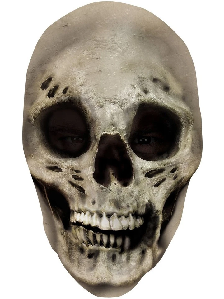 Máscara de disfraz de tela de nailon calavera aterradora malvada talla adolescente Foto 1 de 1