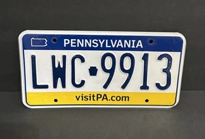 Pennsylvania License Plate — LWC 9913 VISIT PA.COM — Excellent Condition !! - Picture 1 of 21