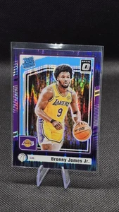 2024-25 Donruss Optic #282 Bronny James Jr RC Purple Shock Prizm Rated Rookie - Bild 1 von 2