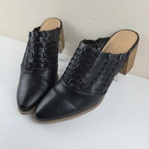 Tacón de mula tejido sin cordones negro talla 9,5 Lauren Conrad River Birch para mujer  - Imagen 1 de 13