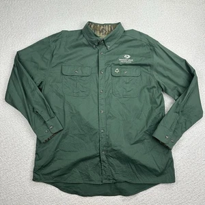 Mossy Oak Men's Companions Shirt Size XL Green Long Sleeve Button Up Vintage - Picture 1 of 8