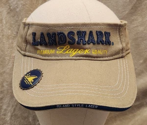Landshark Visor Margaritaville Visor Tan Weathered Adj Strap w Bottle Opener EUC - Picture 1 of 9