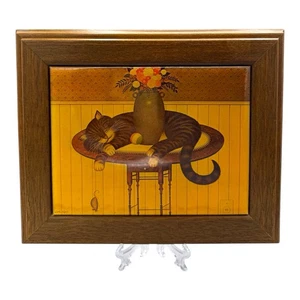 Vintage “Herkmer the Cat" Charles Wysocki  Custom Framed Art Americana Signed - Picture 1 of 3