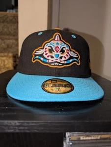 Carolina Mudcats Pescados New Era 59Fifty Sombrero Copa de la Diversión Talla 7 Nuevo con Etiquetas  - Imagen 1 de 10