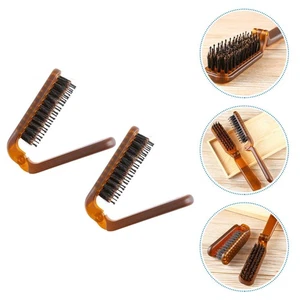 2 Pcs Reisekamm Reisen Fräulein Faltbare Reisebürste Sie Haarkamm - Bild 1 von 12