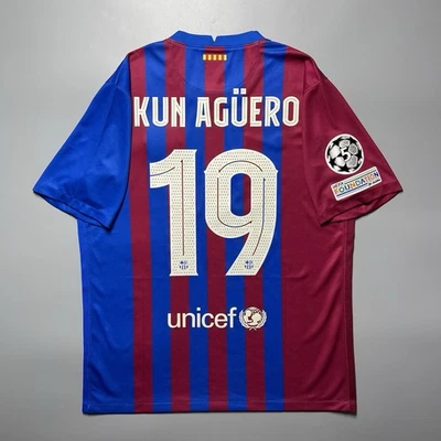 CAMISETA DE FUTBOL LOCAL BARCELONA NIKE 2021/2022 #19 AGUERO TALLA “L” CV7891-428 Foto 1 de 4