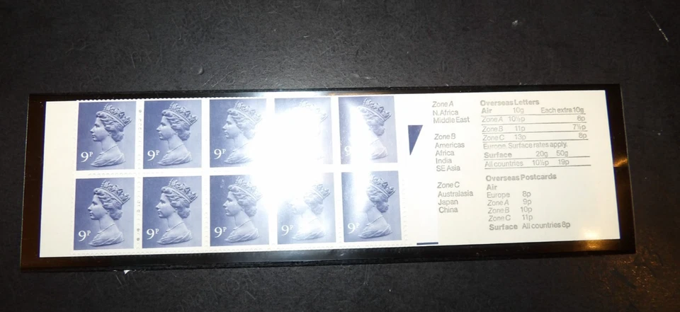 GREAT BRITAIN SCOTT #BK393 MACHINS 9P QUEEN ELIZABETH COMPLETE BOOKLET - Image 1 of 1