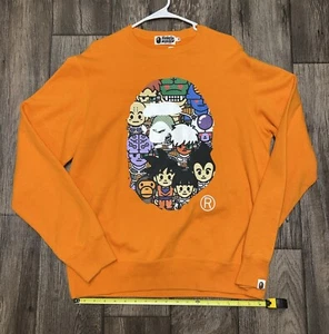 XL A Bathing Ape x Dragon Ball DBZ Sweatshirt Orange Size Extra Large Authentic - Picture 1 of 9