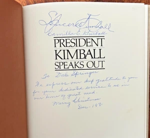 President Kimball Speaks Out by Spencer W. Kimball SIGNED first printing 1981 - Bild 1 von 10