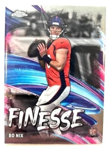 Topps Chrome Bo Nix Finesse Rookie RC #F-4 Broncos 2024 - Imagen 1 de 2