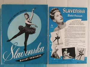 Mia Slavenska Ballet Variante Brochure and Flyer Vtg 1947 Lot Ballerina - Picture 1 of 9