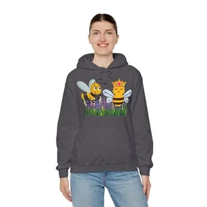 Buzzy Bee and The Queen Unisex Heavy Blend™ Hooded Sweatshirt - Picture 1 of 29