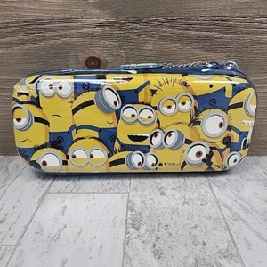 Minions Zippered Pen Pencil Pouch Crayon Case Scented Strawberry Charm Keychain - Picture 1 of 6