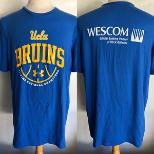 UCLA BRUINS 11-Time NCAA National Champion Basketball Under Armour T-Shirt Large - Picture 1 of 6