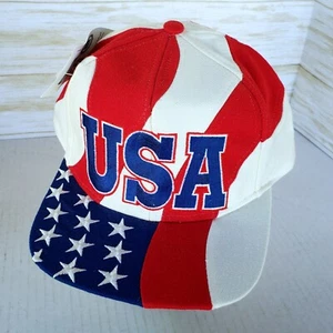 80s Vintage The Game USA 1984 Olympics Snapback Hat NOS w Tag United States Flag - Picture 1 of 10
