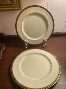lenox porcellana SET-DI-2 X 10 PIATTI MONROE da 1/2" bordeaux con secondi ORO - Foto 1 di 3