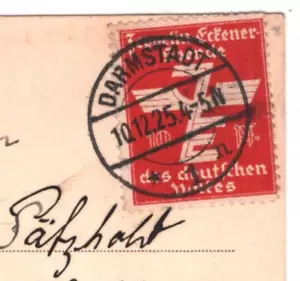 GERMANY Postcard ZEPPELIN *ECKENER-SPENDE* 10pf Tied 1925 POSTAL CDS KZ129 - Picture 1 of 10