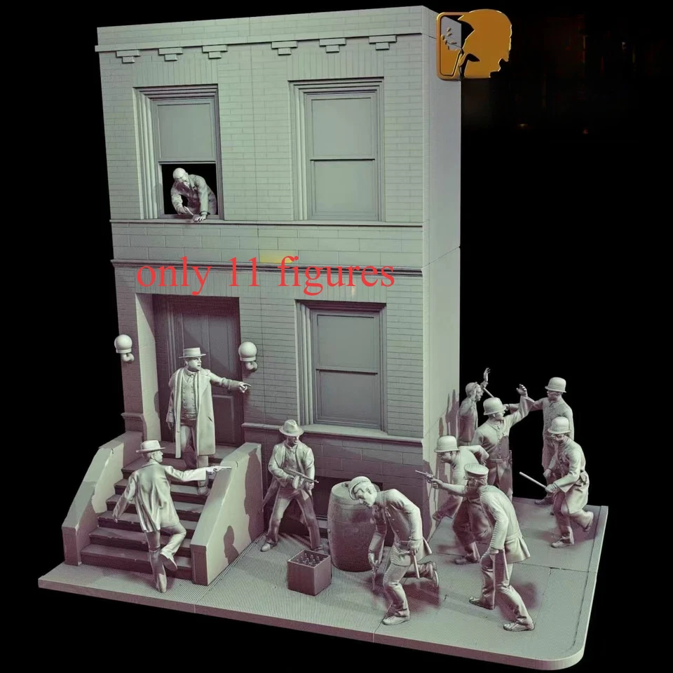 1/35 Scale Street Clash 11 Resin Figures Model Printed - Image 1 of 1