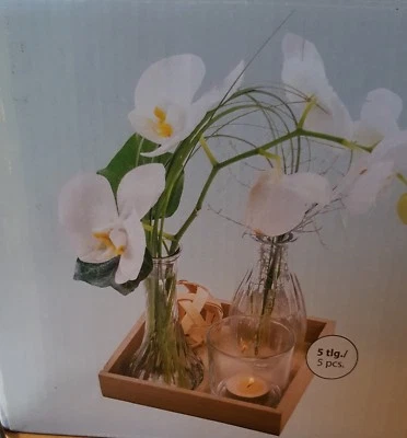 Vasen-Set 5-tlg. aus Glas, ohne Deko - Bild 1 von 2