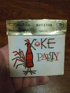 1 Pack of Vintage Hippie Party/ coke party Invitation Cards made in the USA - Picture 1 of 6