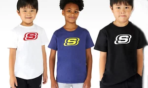 Skechers Kids Boys cotton Sports Football PE Logo Top T shirt 4 5 6 7 8 9 10 11 - Picture 1 of 11