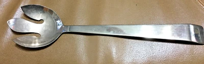 Vintage GODINGER Salad Serving Fork Silver Plate Heavy 13" long - Image 1 of 4