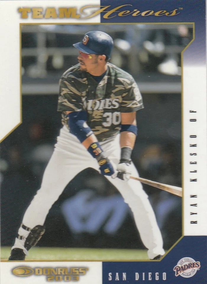 RYAN KLESKO DONRUSS TEAM HEROES GLOSSY SAN DIEGO PADRES #420 2003 03 - Image 1 of 1