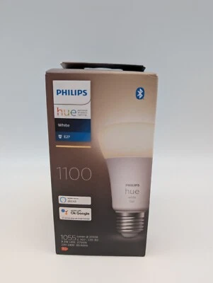 Philips Hue White 9,5W E27 LED Smart-Glühbirne - Warmweiß (929002469202) NEU - Bild 1 von 3