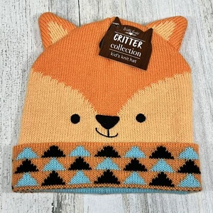Sombrero tejido para niños Britt's Knits Critter Collection - FOX - naranja unisex nuevo con etiquetas - Imagen 1 de 4