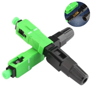 10pcs Single-Mode Fiber Optic SC APC Quick Fast Field Assembly Connector Cabl ^~ - Picture 1 of 8