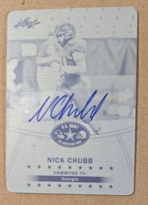 2014 LEAF US ARMY CYAN PRINTING PLATE #77 NICK CHUBB AUTO AUTOGRAPH 1/1  1 OF 1