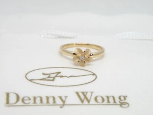 Auténtico Anillo Flor Pequeño Oro Amarillo 14k Denny Wong Oro Amarillo 14k Diamante - Imagen 1 de 10
