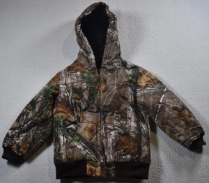 Carhartt Realtree Youth Small 7-8 Hooded Camo Jacket Quilted Canvas Excellent - Picture 1 of 12