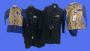 Syclone Ethnic Wear Boys Formal Sherwani w/ Pocket Square Sizes 2,5,6 - NWT - Picture 1 of 24