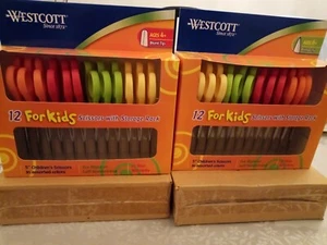 Westcott 12 tijeras cada una para niños romas y 12 piezas punta puntiaguda total 24 piezas nuevas - Imagen 1 de 7