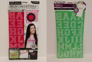 "NUEVO ~ Letras de 1,5" Horizon Next Style Hierro On Flocked ~ Camiseta Transferencias de Tela - Imagen 1 de 5
