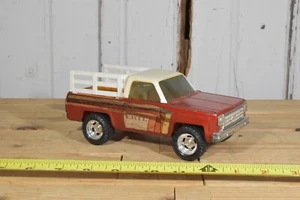 VINTAGE ERTL BROWN BOX CHEVY CHEVROLET STAKE PICKUP - Picture 1 of 9