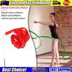 2m Gym Dance Ribbons Training Rainbow Stick Art Ballet Streamer for Kid (Red)