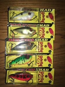 STRIKE KING REDEYED SHAD==1/2oz= 5 DIFFERENT COLORED FISHING LURES