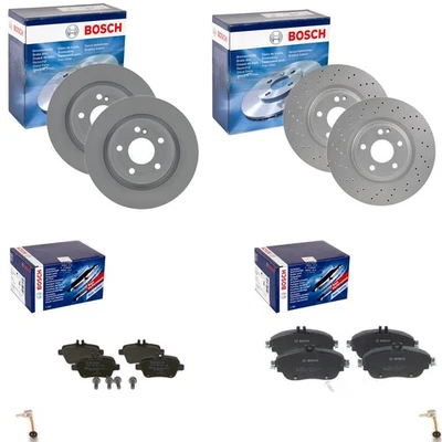 BOSCH BREMSSCHEIBEN + BELÄGE VORNE HINTEN passend für W176 W246 C117 X117 X156 - Bild 1 von 4