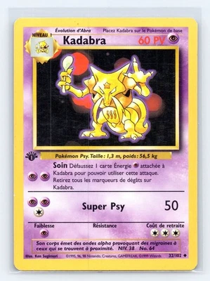 Kadabra Uncommon Base Set 1st edition 032/102 NM French - Image 1 of 2