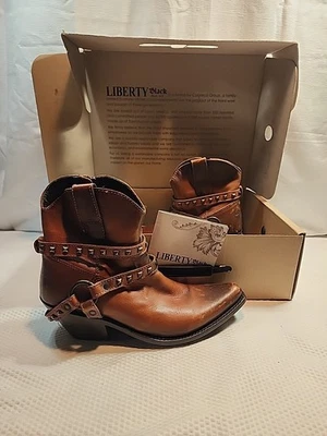 Liberty Negro Lb-812958 C Lavado a Piedra Para Mujer Talla 9 Cuero Marrón Con Caja Foto 1 de 4