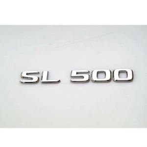 Für Mercedes Benz SL500 Schriftzug Embleme Aufkleber Logo Badge Auto Silber . - Picture 1 of 5