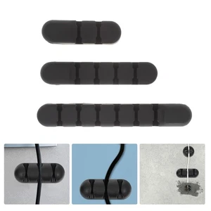 3 Pcs Datenkabel-Organizer Silikonhalter Schreibtischkabelhalter - Afbeelding 1 van 10