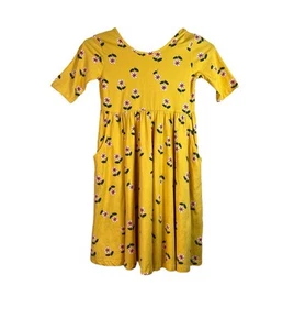 Hanna Andersson Yellow Floral Play Dress With Pockets Size 10 - Picture 1 of 10
