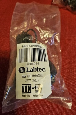 Labtec Model 7303 Wired Microphone, with 3.5mm Plug Original package - Image 1 of 2