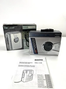 Sanyo Talk Book VAs Compact Cassette Recorder Model TRC-1149 Like New - Foto 1 di 14